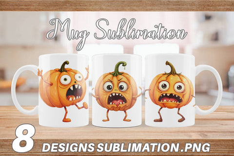 Mug Wrap Panic Pumpkin Sublimation artnoy 