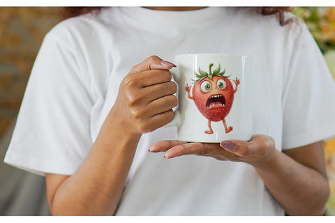 Mug Wrap Panic Strawberry Sublimation artnoy 