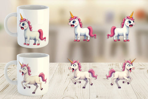 Mug Wrap Panic Unicorn Sublimation artnoy 