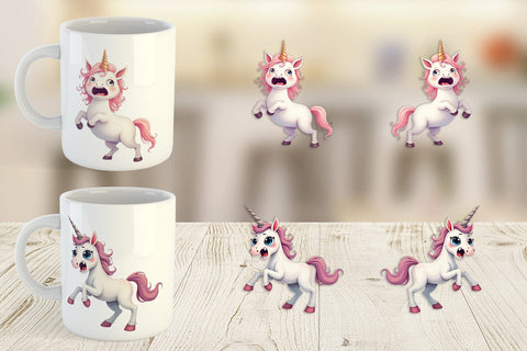 Mug Wrap Panic Unicorn Sublimation artnoy 
