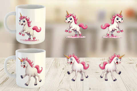 Mug Wrap Panic Unicorn Sublimation artnoy 