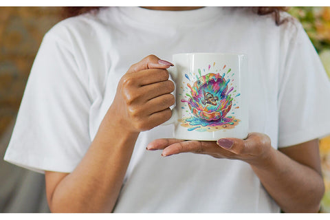 Mug Wrap Panicked UFO Surf Sublimation artnoy 
