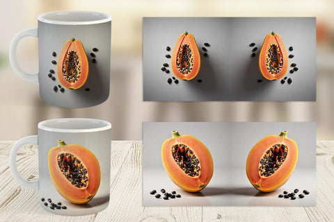 Mug Wrap Papaya fruit Sublimation artnoy 