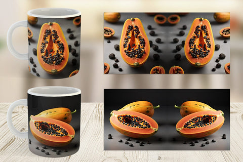 Mug Wrap Papaya fruit Sublimation artnoy 