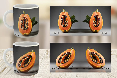 Mug Wrap Papaya fruit Sublimation artnoy 