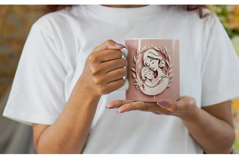 Mug Wrap Paper Cut Mother's Day Sublimation artnoy 