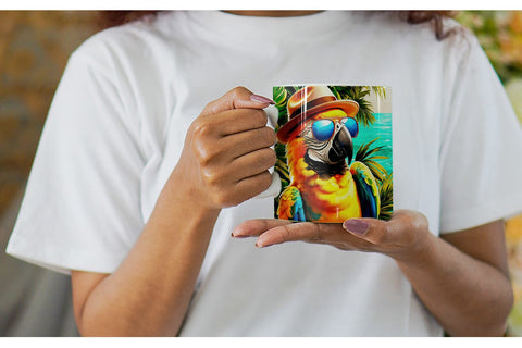 Mug Wrap Parrots in Summer Sublimation artnoy 