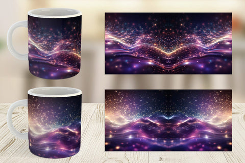 Mug Wrap Particles Light Sublimation artnoy 