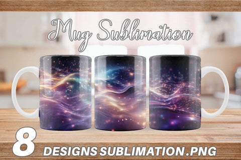 Mug Wrap Particles Light Sublimation artnoy 
