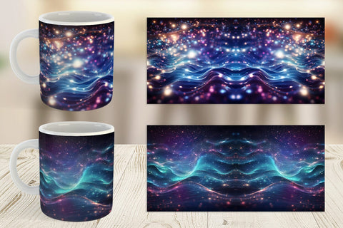 Mug Wrap Particles Light Sublimation artnoy 