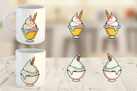 Mug Wrap Party Ice Cream Sublimation artnoy 