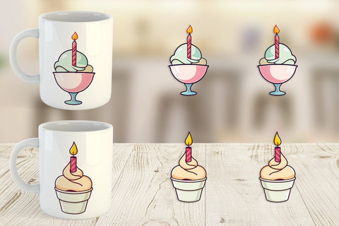 Mug Wrap Party Ice Cream Sublimation artnoy 