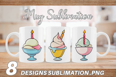 Mug Wrap Party Ice Cream Sublimation artnoy 