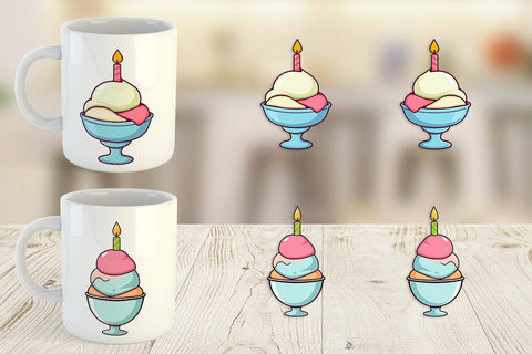 Mug Wrap Party Ice Cream Sublimation artnoy 