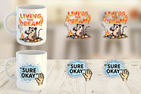 Mug Wrap Passive Aggressive Positivity Pastel Snark Sublimation artnoy 