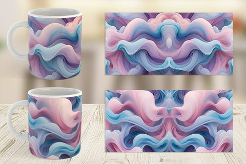 Mug Wrap Pastel Cloud Flow Sublimation artnoy 