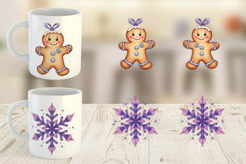 Mug Wrap Pastel Dreams Watercolor Christmas Sublimation artnoy 
