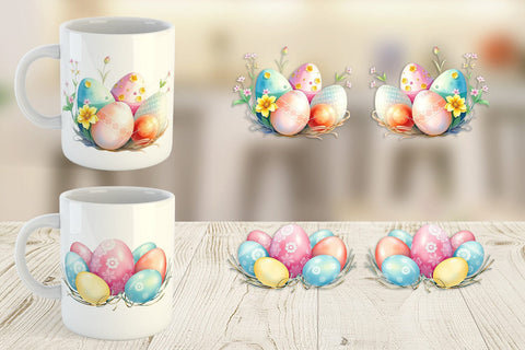 Mug Wrap Pastel Easter Eggs Sublimation artnoy 