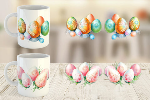 Mug Wrap Pastel Easter Eggs Sublimation artnoy 