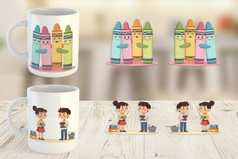 Mug Wrap Pastel Felt Class Sublimation artnoy 