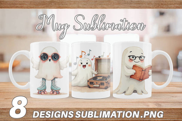Mug Wrap Pastel Ghost Vibes Sublimation artnoy 