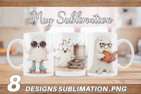 Mug Wrap Pastel Ghost Vibes Sublimation artnoy 