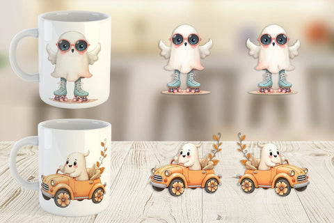 Mug Wrap Pastel Ghost Vibes Sublimation artnoy 