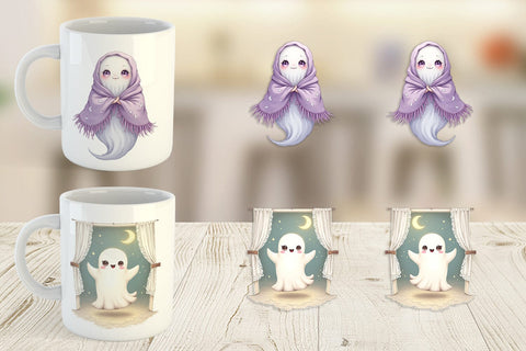 Mug Wrap Pastel Gothic Ghost Sublimation artnoy 