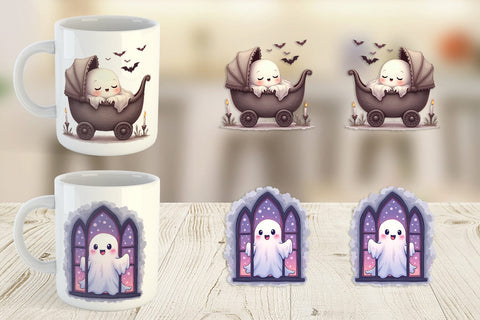 Mug Wrap Pastel Gothic Ghost Sublimation artnoy 