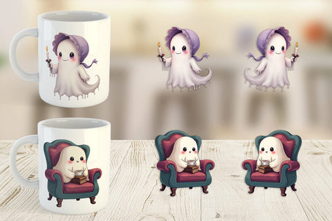 Mug Wrap Pastel Gothic Ghost Sublimation artnoy 