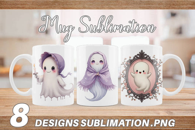 Mug Wrap Pastel Gothic Ghost Sublimation artnoy 