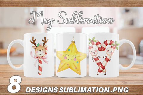 Mug Wrap Pastel Holiday Festive Sublimation artnoy 
