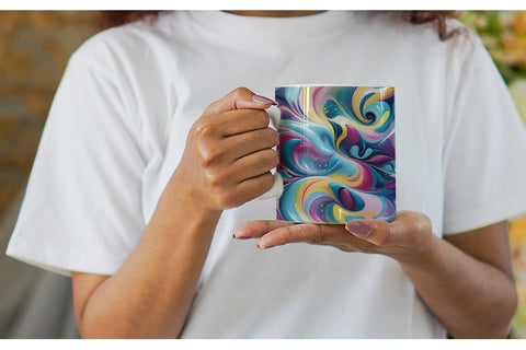 Mug Wrap Pastel Liquid Swirl Sublimation artnoy 
