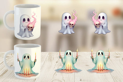 Mug Wrap Pastel Necromancer Ghost Sublimation artnoy 