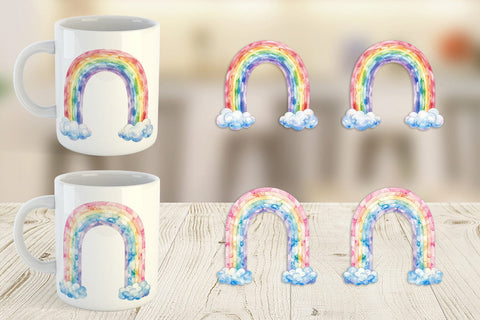 Mug Wrap Pastel Nursery Rainbow Sublimation artnoy 