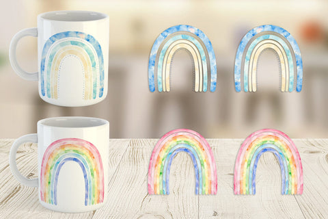 Mug Wrap Pastel Nursery Rainbow Sublimation artnoy 
