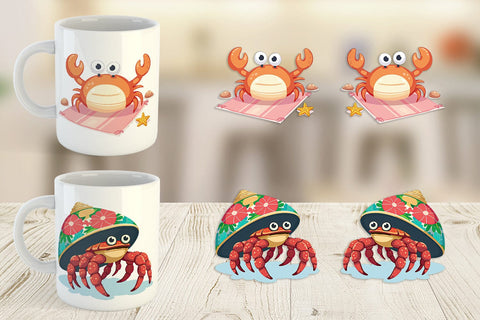 Mug Wrap Pastel Ocean Cuties Sublimation artnoy 