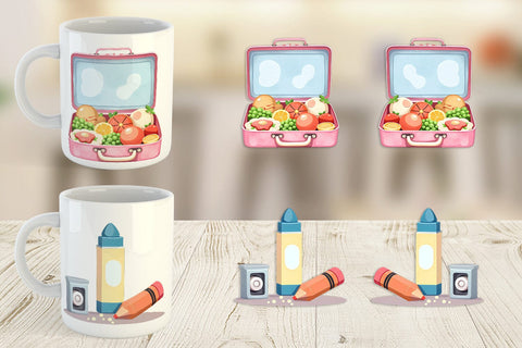 Mug Wrap Pastel School Essentials Sublimation artnoy 