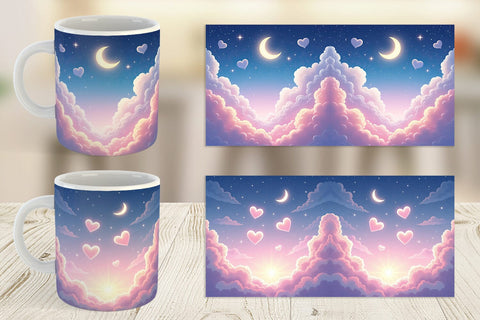 Mug Wrap Pastel Sky Sublimation artnoy 