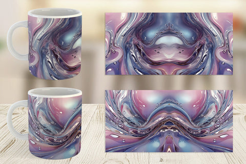 Mug Wrap Pastel Swirl Liquid Sublimation artnoy 