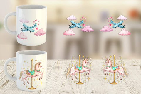 Mug Wrap Pastel Toyland Sublimation artnoy 