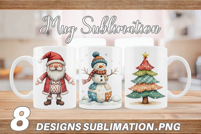 Mug Wrap Patchwork Christmas Cute Sublimation artnoy 