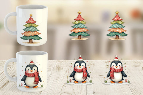 Mug Wrap Patchwork Christmas Cute Sublimation artnoy 