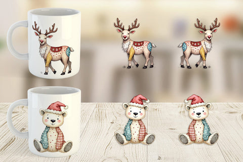 Mug Wrap Patchwork Christmas Wonder Sublimation artnoy 