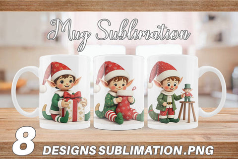 Mug Wrap Patchwork Elf Sublimation artnoy 