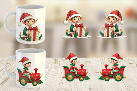 Mug Wrap Patchwork Elf Sublimation artnoy 