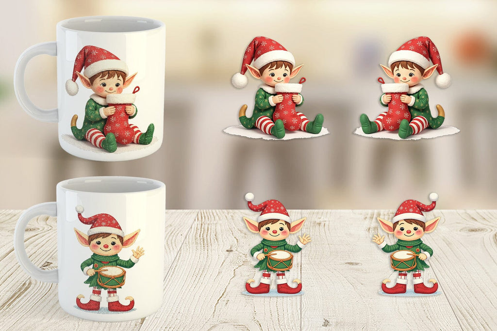 Mug Wrap Patchwork Elf - So Fontsy