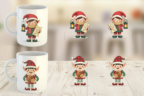 Mug Wrap Patchwork Elf Sublimation artnoy 