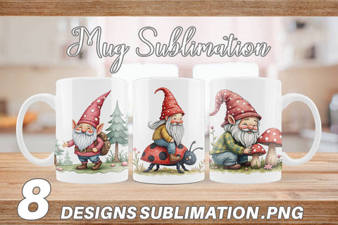 Mug Wrap Patchwork Gnome Collection Sublimation artnoy 
