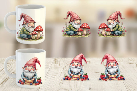 Mug Wrap Patchwork Gnome Collection Sublimation artnoy 